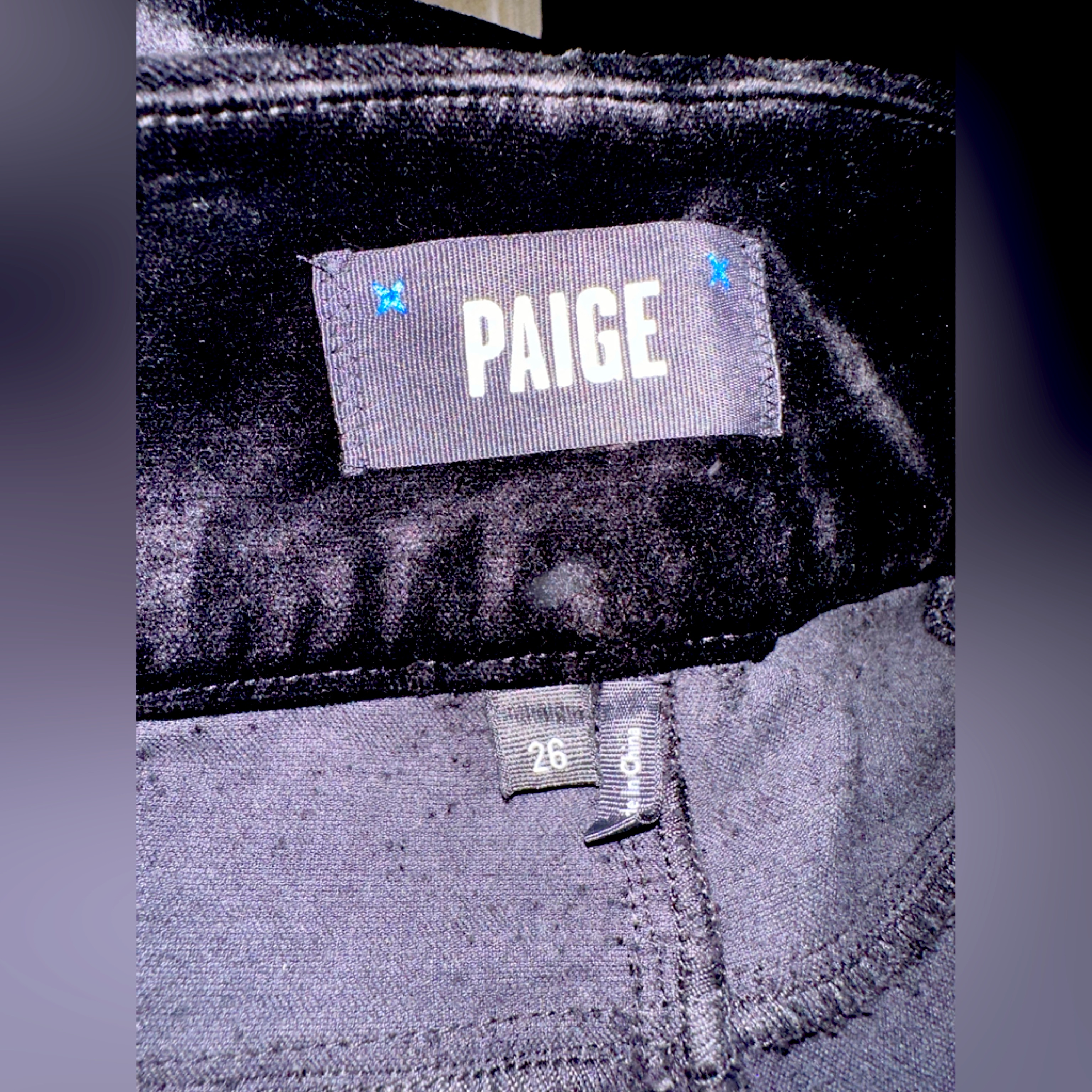 Black Velvet Paige Jeans